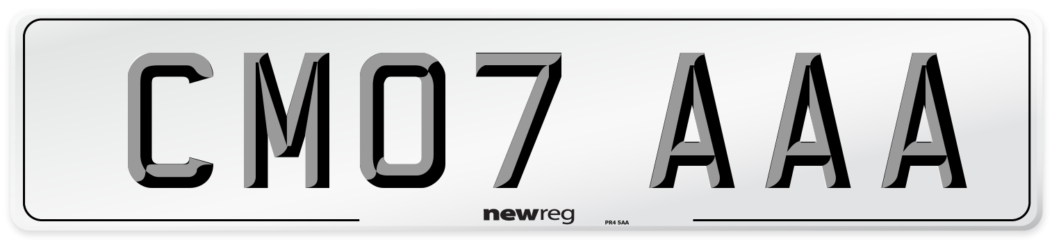 CM07 AAA Number Plate from New Reg